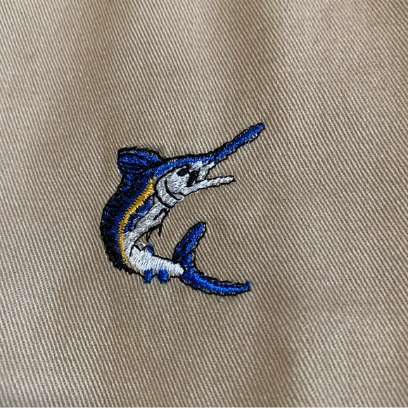 Island Republic Men’s Tan Shorts Embroidered With Fish Cruise Beach Sz 42 - Picture 13 of 14